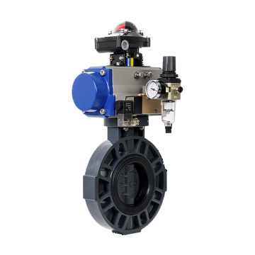 J9直营集团气动PVC对夹蝶阀 流量控制